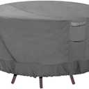 Vailge Round Patio Furniture Covers, 100% Waterproof Outdoor Table Chair Set Covers, Anti-Fading Cover for Outdoor Furniture Set, UV Resistant (Grey, 72"DIAx28"H)
