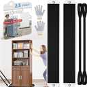 2 Set Large Furniture Sliders with Pull Strap,Appliance Moving Sliders,Heavy Duty Furniture Movers Sliders,Furniture Pull Sliders for Carpet and Hardwood Floors 2.5 feet