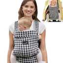 GROWNSY Baby Carrier Newborn to Toddler, Ergonomic Baby Toddler Carrier Slings Wraps with Head Support, Easy to Wear, Infant Carrier Baby Gift, Travel and Hiking Friendly, for 7 to 44 lb (Houndstooth)