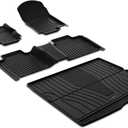 LASFIT Floor Mats & Trunk Mat for Mercedes Benz GLE 2020-2025 350/43 AMG/ 450/53 AMG/ 580/63 AMG S(Not Fit for Coupe), All Weather Custom Fit TPE Car Liners,1st & 2nd Row Floor & Cargo Liner,Black