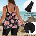 Arolina Plus Size Swimsuit for Women Two Piece Modest Tankini Full Coverage Tummy Control Bathing Suits with Shorts 24W