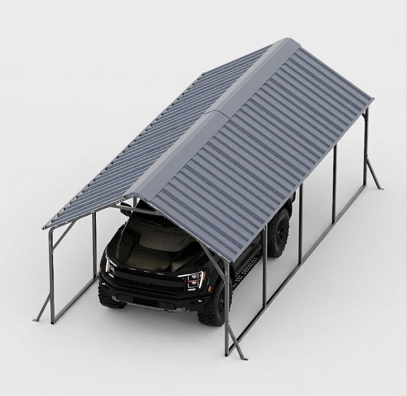 Garveelife 11 ft x20 ft x9 ft Vertical Roof Metal Carport, Heavy Duty Steel Car Ports for All-Weather, for Full-Size Pickup Trucks, Boats, and Tractors