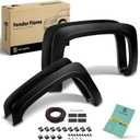 YHTAUTO Fender Flares OE Factory Style Replacement for Chevy Silverado 1500 2007-2013, Silverado 2500HD/3500HD 2007-2014, 6.5 & 8.1Ft Long Bed NOT FIT Crew Cab, Matte Black Wheel Flare Cover Paintable