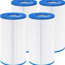 Type A or C Filter Cartridge for Intex 59900E and 29000E Filter Pump, Washable Filters for Pool Fits 500, 530, 800, 1000 & 1500 GalHr Filters 4 Pack