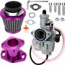 FVRITO VM22 26mm Carburetor Mini Bike Carb Kit for Predator 212 196cc 212cc Ghost 224cc 6.5HP Non Hemi Coleman CT200U CT200U-EX BT200X KT196 Go Kart Baja Warrior GX160 GX200 Upgrade Stage 1 Kit Purple