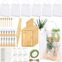 63 Pcs Baby Shower Prizes for Winners Baby Shower Game Prizes- 6 Set Bamboo Cutting Boards Gift Bulk with Knives Forks Spoons Towels Eucalyptus and Gift Bags for Wedding Bridal Shower Party Favor