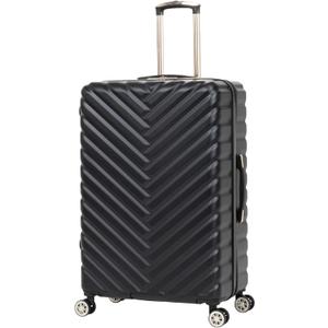 Kenneth Cole REACTION Madison Square Lightweight Hardside Chevron Expandable Spinner Luggage, Black, (28-Inch Checked)