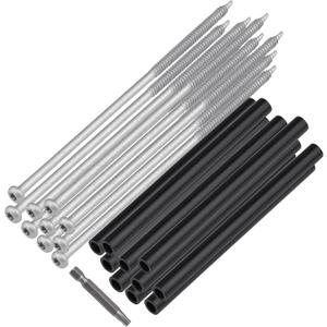 Xadnitu 10 Pieces 7" Gutter Screws with Ferrules and Driving Tool for Eave Gutters Fastening, Fixing, Replacing or Gutter Guards Sagging Solution