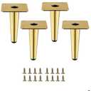 Gold Metal Furniture Legs Heavy Duty Straight Furniture Feet DIY Modern Replacement Legs for Cabinet Sofa Couch Chair-Set of 4 (Gold, 4")