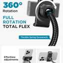 InnoGear Mic Stand Phone Holder, Flexible Gooseneck Mount Clamp for Microphone Boom Arm Tube Pipes Music Accessories for iPhone 16 15 14 13 12 MAX Pro Samsung Galaxy All Smartphones