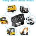 Bus Truck Vehicle Backup Cameras Wide View Angle cab cam Rearview Reverse Waterproof Night Vision 4 PIN Cam for Travel Trailer/Pickup/Van/RV Camper/Motor Home (12V, Package Does Not Include Extension Cable)