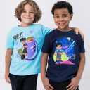 Disney Boys' 2-Pack Short Sleeve T-Shirts for Baby & Kids | 100% Cotton, Breathable Jersey, Crew Neckline, Reinforced Seams, Tagless Labels
