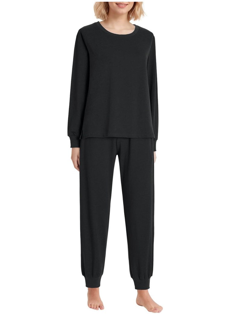 Latuza Women's Petite Joggers Lounge Set Petite Length Cotton Loungewear, L
