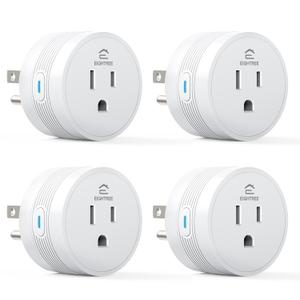 EIGHTREE Smart Plug Alexa, Smart Outlet, Works with Alexa, Google Home and SmartThings, WiFi Smart Plugs with APP Remote Control and Timer Function, 2.4GHz Wi-Fi Only, Prise Intelligente, 4Packs