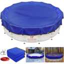 Winter Pool Cover 15 ft Round for Above Ground Pools, Extra Thick Durable Above Ground Swimming Pool Protection Cover, Encryption Grommets,Cold and UV Resistant with Premium Winch, Cable