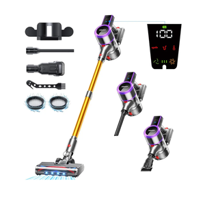 Cordless Vacuum Cleaner, 45000Pa/550W Powerful Vacuum Cleaners for Home, 60 Mins Runtime, LED Display, 1.5L Cup, Anti-Tangle Brush, Lightweight, Ultra-Quiet, Cordless Stick Vacuum Cleaner