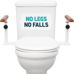 Lunderg Toilet Safety Rails for Seniors - Easy Installation & Super Sturdy Grab Bars Arms - Non-Bulky & Elegant Handicap Toilet Safety Frame - Seat Handles for Elderly, Disabled or Mobility Issues