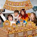 Friendsgiving Party Decorations 142pcs Friendsgiving Theme Tableware Thanksgiving Turkey Maple Leaves Disposable Paper Plates,Napkins,Tablecloth for Fall Autumn Party Supplies