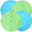 4 Pack Foot Massager Mat Foot Reflexology Pad with Magnetic Relaxation Massage Feet Pressure Point Pad Anti Fatigue Walk Stone Acupoint Mat Particle Portable Massage Tool (Blue and Green)