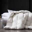 Feather Down Comforter King Size, King Down Duvet Insert, 104x90 Feather Comforter (White)