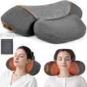 Pillow Massage Neck Hump, Traction Massager with Heat, 3 in 1 Neck Massager Pillow for Shoulder Pain, Deep Tissue Pain Relief,Memory Foam (Gray)