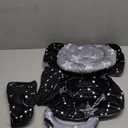 Infant Car Seat Insert with Removable Cushion for Preemie to Toddler, Reversible Newborn Carseat Insert for Baby Head Body Support, Fits for Stroller, Baby Swing, Bouncer (Black Star)