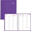 3 x Brownline 2025 DuraFlex Weekly Planner, Appointment Book, 12 Months, January to December, Twin-Wire Binding, 11" x 8.5", Purple (CB950V.PUR-25)