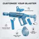 Electric Water Gun, Rifle Style Automatic Water Blaster with 320ml Tank, Motorized Squirt Guns up to 30 FT Range, Summer Outdoor Pool Backyard Party Toys for Kids and Adults, Medium