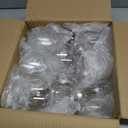 32Pcs Clear Christmas Ornament Ball, 3.15 Inches Transparent Fillable Tree Ornaments with Removable Silver Cap Hanging Cords, Flat Plastic Round Ball for Xmas Holiday Home Party Decor DIY Crafts