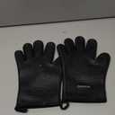 KITCHEN PERFECTION Silicone Smoker Oven Gloves -Extreme Heat Resistant BBQ Gloves -Handle Hot Food Right on Your Smoker Grill Fryer Pit|Waterproof Oven Mitts Grill Gloves |Superior Value Set+3 Bonuses (One Size Fits Most, Black)