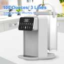 Instant Hot Water Dispenser Countertop for Rapid Heating & Quiet Design Adjustable 7 TEMP & 7 Water Volume Dispense 0.8Gal/3L Removable Water Tank with Carrying Handle BPA Free Fit Kitchen Counter
