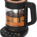 Viant Electric Kettle With Infuser For Loose Leaf. Hot Tea Maker With Temperature Control And Automatic Shut Off. Tea Kettle With Brewing Programs. 1.5 Liters Capacity | Black Color