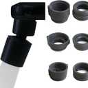 Rotating Faucet Aerator Extender,Nozzle Faucet Adapters, Universal Splash Filter Kitchen Tap Extension, Kitchen and Bathroom Sink Tap Head (Matte Black)