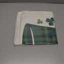 Artscope St Patricks Day Clover Green Hat Throw Pillow Covers 20x20 Inch Set of 2, Buffalo Plaid Shamrock Hat Holiday Decoration Pillow Cases for Home Sofa Couch