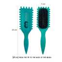 2 x Mimis Rizados- Green Curl Defining Hair Brush for Curly/Anti-Frizz & Detangling/Protecys Curls & Daily Use Frirndly