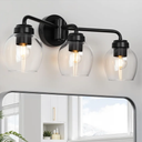 Light Bathroom Light Fixtures, Black Modern Vanity Light Over Mirror, ETL Certified, E26 Base-Perfect for Bathroom, Bedroom, Hallway,or Mirror Lighting