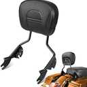 PBYMT Passenger Backrest Sissy Bar, Detachable Rear Backrest, Quick Release Sissy Bar Fit for Harley Davidson Touring Street Glide Road Glide Road King Electra Glide 2009-2024, Gloss Black