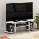 Furinno Turn-S-Tube Wide TV Entertainment Center, White