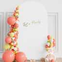 Wokceer 7.2 FT Wedding Arch Backdrop Stand and White Arch Cover, Metal Arch Stand with Arch Stand Cover for Birthday Party Wedding Ceremony Bridal Baby Shower Event Decor