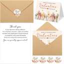 Sinload 50 Sets Volunteer Thank You Cards with Envelopes and Stickers Appreciation Gifts Bulk You Are Greatly Appreciated Cards for Volunteers Church Ministry Charity Supplies
