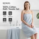 REDKISS Extra Large Bath Towels Set of 2, 35x70 inches Hotel Towels Large Size, 100% Cotton Highly Absorbent Bath Sheets, Super Soft Oversized Bath Towels for Bathroom, Spa