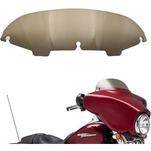 IZX Fit for Harley Touring Street Glide Electra Glide FLHX FLHT FLHTCU Ultra Classic Glide FLHX FLHTK Tri Glide 1996-2013 Motorcycle Windscreen 5" Round Fairing Wind Deflectors Windshield (Yellow)