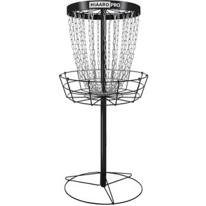 PDGA Approved HIAARO PRO Disc Golf Basket, Portable Disc Golf Target with Heavy Duty 24 Chains, Professional Disc Golf Basket