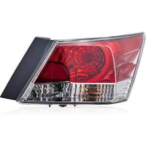 Tail Light for Sedan Honda Accord 2008-2012 HO2801172 Rear Taillight Assembly Replaces for 33500-TA0-A01-Tail Lamp with Bulb-Passenger Right Side RH