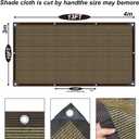 10' X 13' Shade Cloth with Grommets, 90% Sun Shade Cloth, Coffee Brown, Outdoor UV-Stabilized Mesh Cover for Garden Patio Pergola