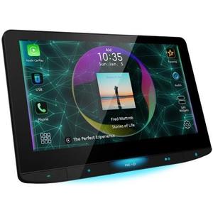 JVC KW-Z1000W Bluetooth Car Stereo Receiver with USB Port 10.1" Floating Touchscreen HD Display, AM/FM Radio - MP3 Player - Double DIN - Waze-Ready with Apple CarPlay or Android Auto (Black)