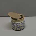 Okavango Garlic Keeper - Terracotta Garlic Container - Garlic Storage - Garlic Holder Countertop - Garlic Holder Ceramic - Jar - Saver -Bowl - Cellar (Ivory, 16oz)