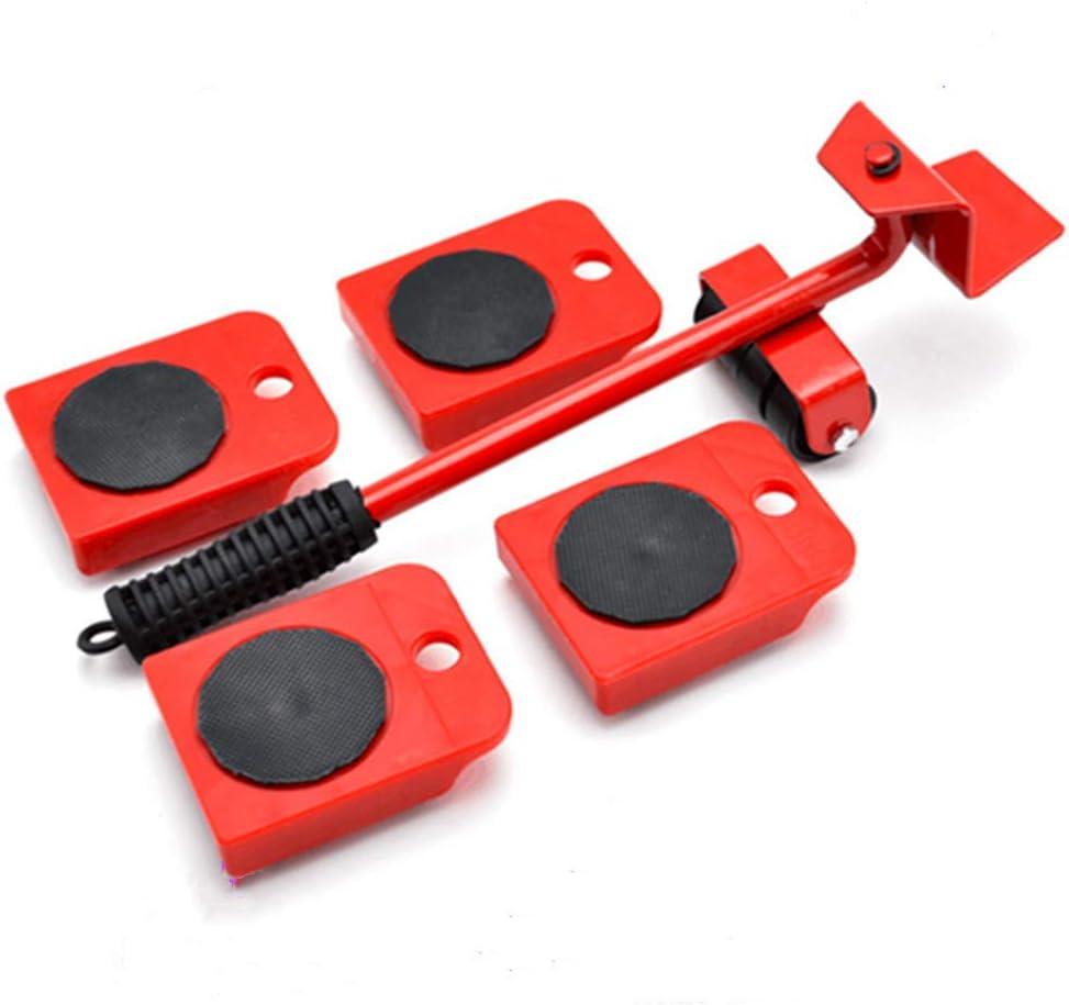 Furniture Lifter Mover Tool Set and 4 pcs 4.13"x3.15" Furniture Slides Kit, Furniture Move Roller Tools, 360 Degree Rotatable Pads, Suitable for Furniture Such as Sofas and refrigerators