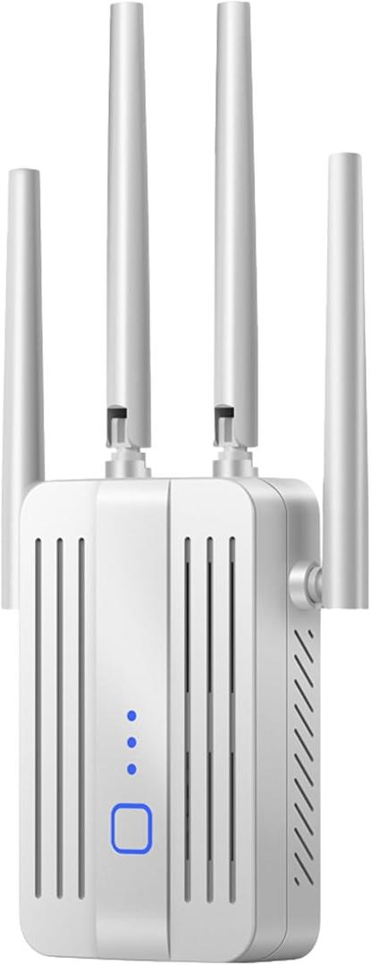 WiFi Extender Signal Booster AC1200 Long Range Dual Band 5.8GHz & 2.4GHz, WiFi Booster Covers Up to 15999 Sq.ft, 1-tap Setup, One Ethernet Port