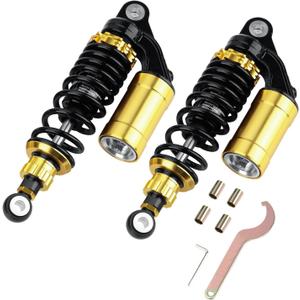 Universal 280mm Motorcycle Shock Absorbers Rear Suspension 2PCS 11 inch Compatible with Gokart Honda ATV CB Yamaha Gokart(Black)